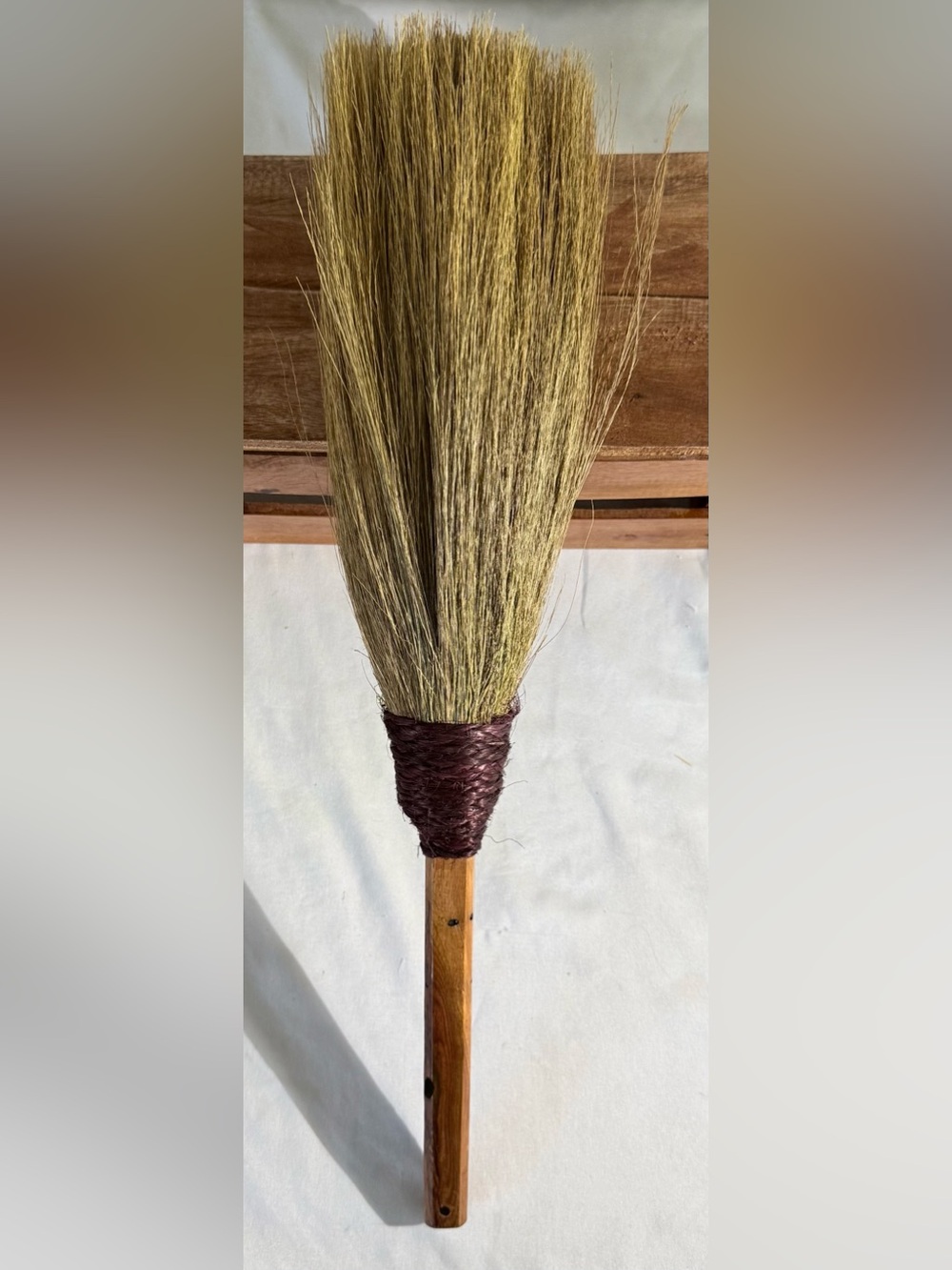 Traditional Primitive Handmade Whisk/Hearth Broom 20” Long Short Wooden Handle
